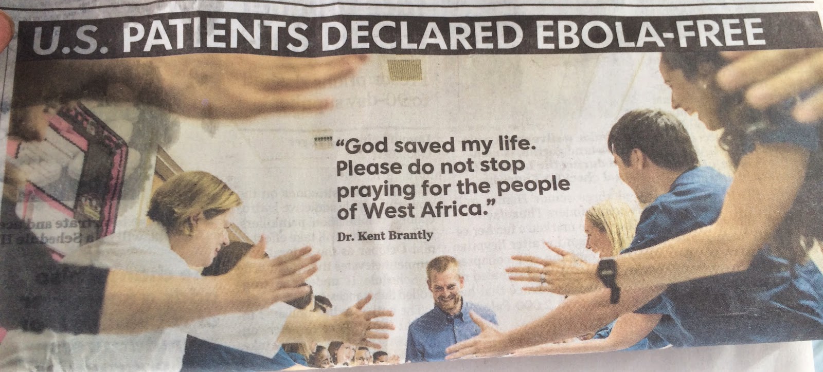 EBOLA VIRUS INFECTED PATIENTS CURED, SAVED BY EXCELLENT MEDICAL CARE IN THE USA AND ALSO CUTTING RESEARCH FROM SCIENTISTS IN AMERICA